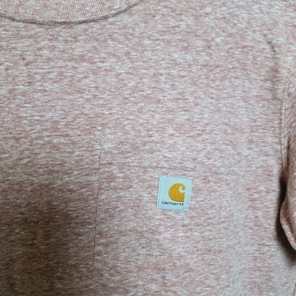 Carhartt Space Dye Original Fit Crew Neck Short Sleeve Pocket Tee Shirt Medium - Picture 5 of 8